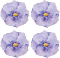 UP Lavender Melamine Dessert Plates, Floral-Shaped Small Serving Plates, for Appetizer, Snacks, and Side Dishes, Purple, 7.5 x 7 Inch, Set of 4 by UPware
