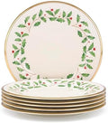 Lenox Holiday Porcelain Christmas Dinner Plate Set for 6 by Lenox