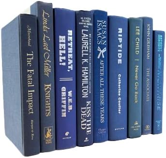 Real Books by Color® (Set of 5, Blue) Decorative Bookshelf Home Decor Shelf Styling Photo Prop