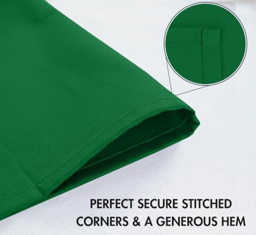 Ruvanti Cloth Napkins Set of 6, Cotton Enrich 18”x18” - Dark Green - Image 5