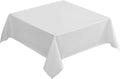 VidaFete 1 Pack Square Tablecloth 52 x 52 Inch Tablecloths Stain Wrinkle Resistant Polyester Dining Table Cover for Kitchen Dinning Party Wedding Rectangular Tabletop Buffet Decoration(White)