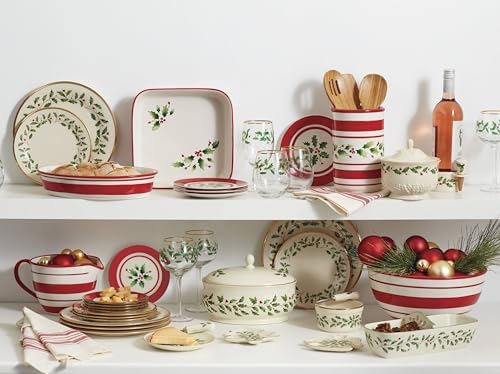 Lenox Holiday Porcelain Christmas Dinner Plate Set for 4 - Image 5