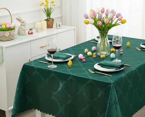 Newbridge Christmas Ribbons and Bows Evergreen 52x70 Rectangle Tablecloth - Image 2