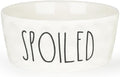 27OZ Ceramic Dog Bowl - 6 Inch Small Food Water Bowl, Heavy Duty Non-Slip Dog Dish for Medium Dogs, Food Grade Porcelain Pet Feeder Bowls, Microwave & Dishwasher Safe, White