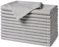 EHouseHome Jacquard Dinner Napkins, Set of 12, 17 x 17, Silver Grey by EHouseHome