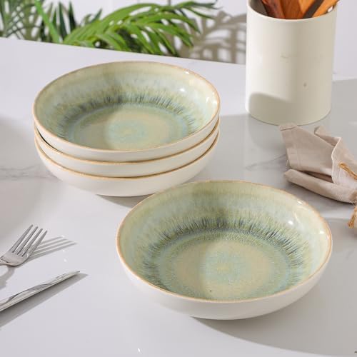 DOMICREVERY Ceramic Plates and Bowls Sets for 4,16 pcs Dinnerware sets - Image 5