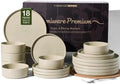 Stoneware Dinnerware Sets, Plates, Bowls, Dishes Set for 6 by FamiwarePremium