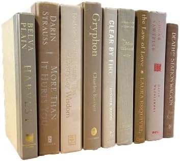 Real Books by Color® (Set of 3, Neutral) Decorative Bookshelf Home Decor Shelf Styling Photo Prop