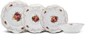 Karaca Forever Bone China Antique 24-Piece Dinner Set for 6 People, Multicolor Floral Dinnerware Set, Lightweight Fine China Plates and Bowls, Microwave and Dishwasher Safe Tableware by Karaca