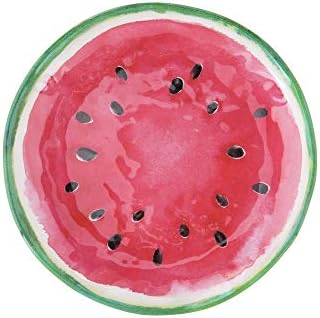 Supreme Housewares 4-Piece 6 Inch Melamine Dessert Plates Appetizer Dinner Plates Small Serving Plates Party Plates Round Plate for Dessert Snack Fruit Side Dishes (Watermelon) - Image 3
