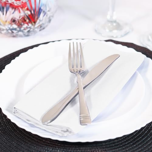 Utopia Home [12 Pack, White] Cloth Napkins 17x17 Inches, 100% Polyester - Image 6