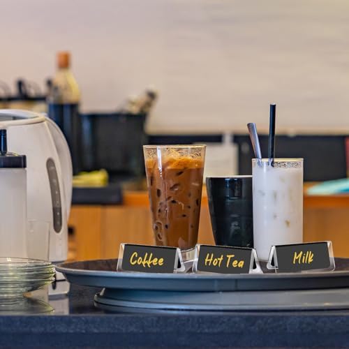 Domensi 8 Pcs Acrylic Coffee Tent Sign Double Sided Table Decaf Coffee Tea - Image 5