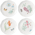 Lenox Butterfly Meadow 4-Piece Accent Plate Set, 3.79, Multi,White by Lenox