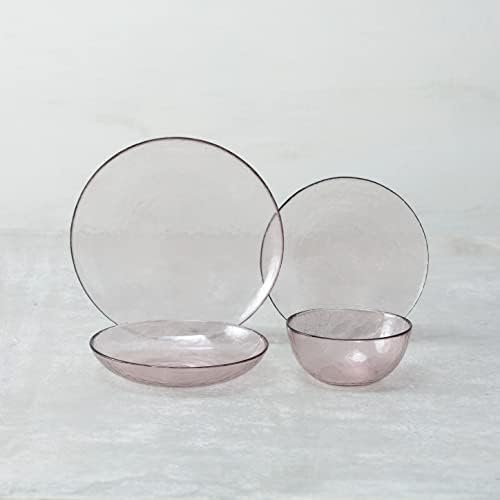 Fortessa Los Cabos Glass Dinnerware Collection, Coupe Entrée Bowl (Set of 4), 8.6 Inch/25oz, Pink - Image 3