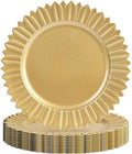 MAONAME Gold Charger Plates Set of 12, Plastic Chargers with Sunflower Rim by MAONAME