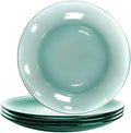 STP GOODS Glass Plates Set of 4 – Borosilicate Salad & Dessert Plates, Transparent Glass Appetizer Plates, Microwave & Dishwasher Safe Tableware by STP-Goods