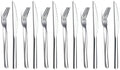 Steak Knives Set 12 Piece, Premium Stainless Steel 6 Dinner Forks and 6 Dinner Knives Set, Steak Knives Steak Forks for 6 Person, Mirror Polish, Dishwasher Safe (Shiny Silver) by HOMQUEN