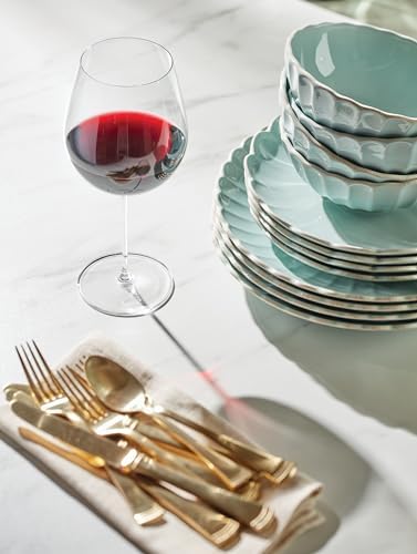 Lenox French Perle Scallop Ice Blue 12-Piece Dinnerware Set for 4 - Image 4