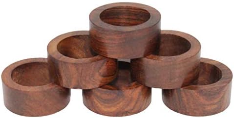 COTTON CRAFT Solid Wood Napkin Rings - Set of 12 Classic Napkin Rings - Image 5