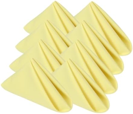 Bright Yellow Cloth Napkins,Set of 8,Washable,Wrinkless,Absorbent(Lemon) by KOFFOTA