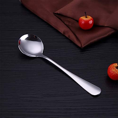 VANRA 4-Piece Children Spoons Round Stainless Steel Kids Dinner Spoons Child Silver Cutlery Set 5.8-inch (4 round spoons) - Image 4