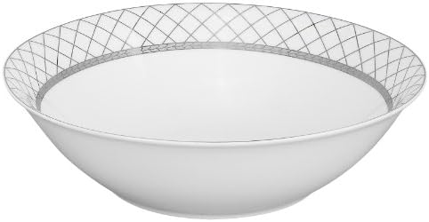 Lorren Home Trends 57-Piece Porcelain Dinnerware Set, Verona, Service for 8 - Image 2