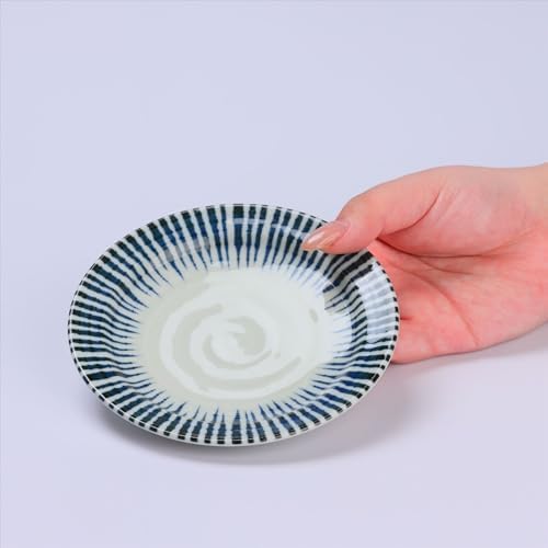 Japanese Serving Plate Dinnerware Plates 5” plates Blue and White Set of 4 - Image 5