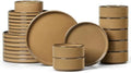 LIANYU 24 Piece Stoneware Dinnerware, Plates and Bowls Dishes Set for 8 by LIANYU