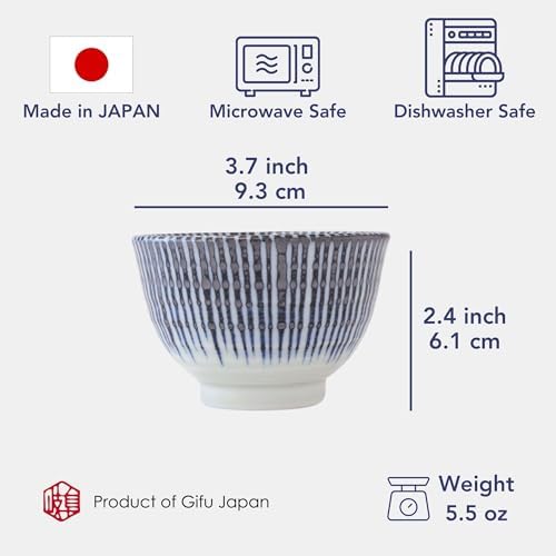 Japanese Tea Cups Green Tea Cup Yunomi Sendsn Tokusa, 3.7" 4.8 oz, Set of 2 - Image 2