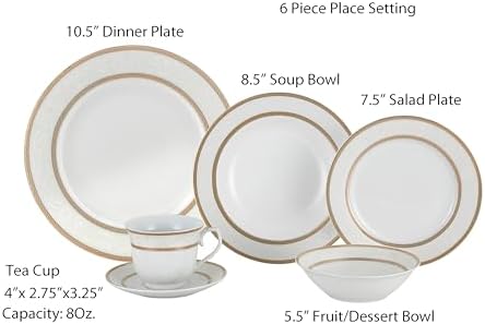 Lorenzo Amelia 57-Piece Dinnerware Set, Service for 8 - Image 6