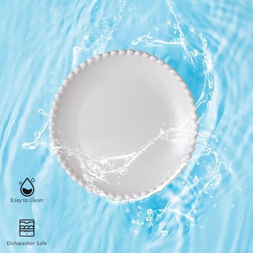 6 Inch Porcelain Dessert Plates, Round Mini Dinnerware Set of 18 - Image 7