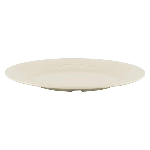 GET 12" Heavy-Duty Wide Rim Melamine Plastic Dinner Plate (Set of 12)