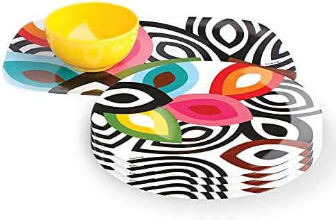 French Bull Plates - 4 Piece Set - 11 inch Melamine Dinner Plate Set - Melamine Dinnerware for Indoor and Outdoor - Foli - Image 3