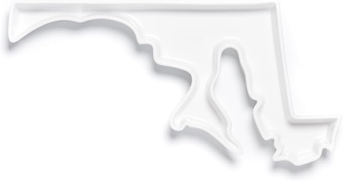 Maryland Shaped Baking Dish Serving Platter or Decorative Tray Charming Porcelain Bakeware Oven Microwave and Dishwasher Safe