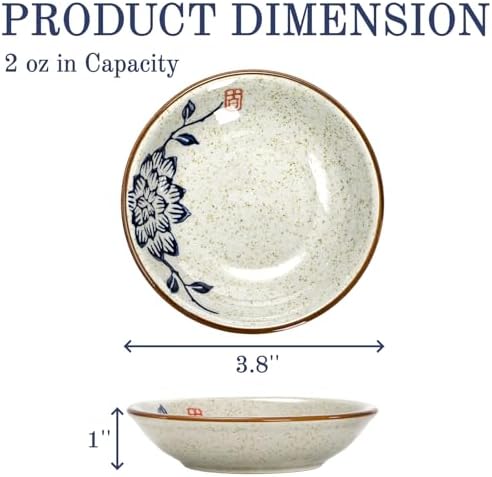 12 Pcs Japanese Sauce Dishes, 2 Oz Round Ceramic Side Dish Set - Image 2