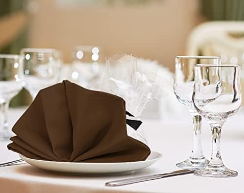 Utopia Kitchen Brown Cloth Napkins [12 Pack, 18x18 Inch] Absorbent Cotton Blend Washable and Reusable for Dinner, Restaurant, Lunch, Wedding and Hotel - Image 6
