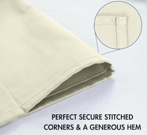 Ruvanti Cloth Napkins Set of 6, Cotton Enrich 18”x18” - Ivory - Image 5