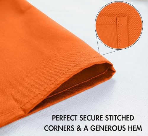 Ruvanti Cloth Napkins Set of 6, Cotton Enrich 18”x18” - Orange/Fall - Image 5