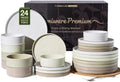 Stoneware Dinnerware Sets, Plates, Bowls, Dishes Set for 8 by FamiwarePremium