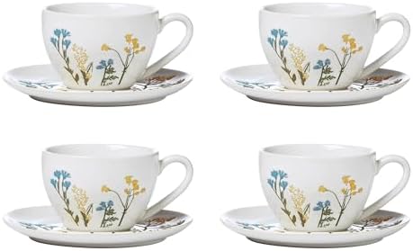 Lenox 896612 Wildflowers 8-Piece Espresso Cups & Saucers Set by Lenox