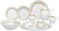 Lorren Home Trends 57-Piece Porcelain Dinnerware Set, Beatrice, Service for 8 by LorrenHomeTrends