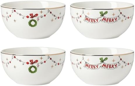 Lenox Grinchmas Christmas All-Purpose Bowls, Salad Bowl Set for 4 by Lenox