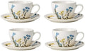 Lenox 898386 Wildflowers Tea Cup & Saucer, Set Of 4 by Lenox