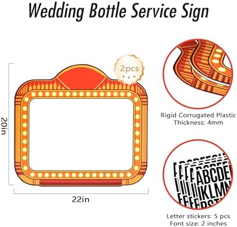 Bottle Service Sign,2 Pack - Image 3