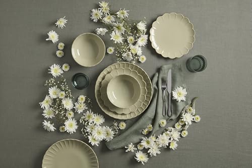 Lenox French Perle Scallop Matcha Stoneware 12-Piece Dinnerware Set for 4 - Image 6