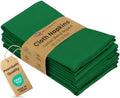 Ruvanti Cloth Napkins Set of 6, Cotton Enrich 18”x18” - Dark Green by Ruvanti