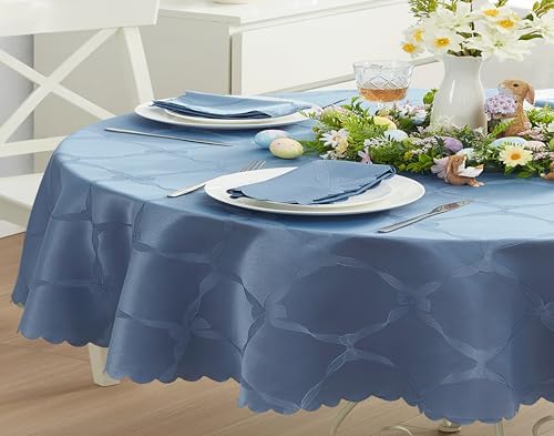 Newbridge Holiday Ribbons Bows Blue Napkins, Set of 4 - Image 6