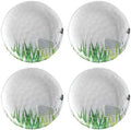 UP Golf Club Melamine Round Dessert Plates, Small Serving Plates, for Appetizer, Snacks, and Side Dishes, White, 6 Inch, Set of 4 by UPware