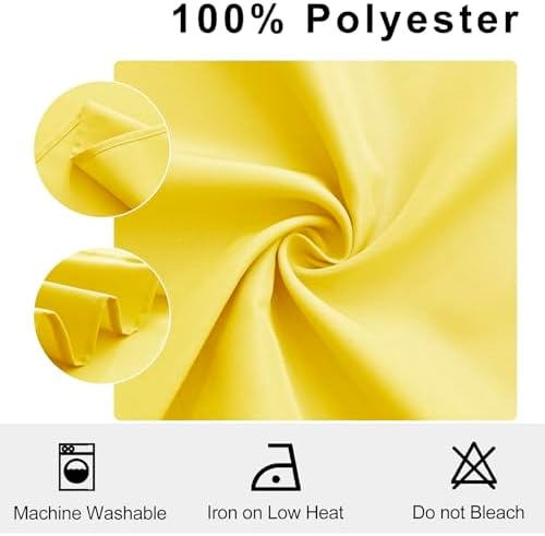 Hiasan Cloth Napkins Set of 6, 18 x 18 Inch, Yellow - Image 4