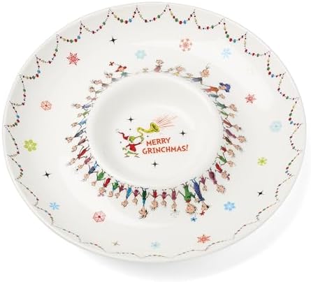 Lenox Dr. Seuss Grinch Christmas Chip and Dip Bowl by Lenox